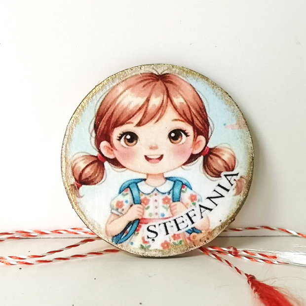 Martisor fetite personalizat cu nume