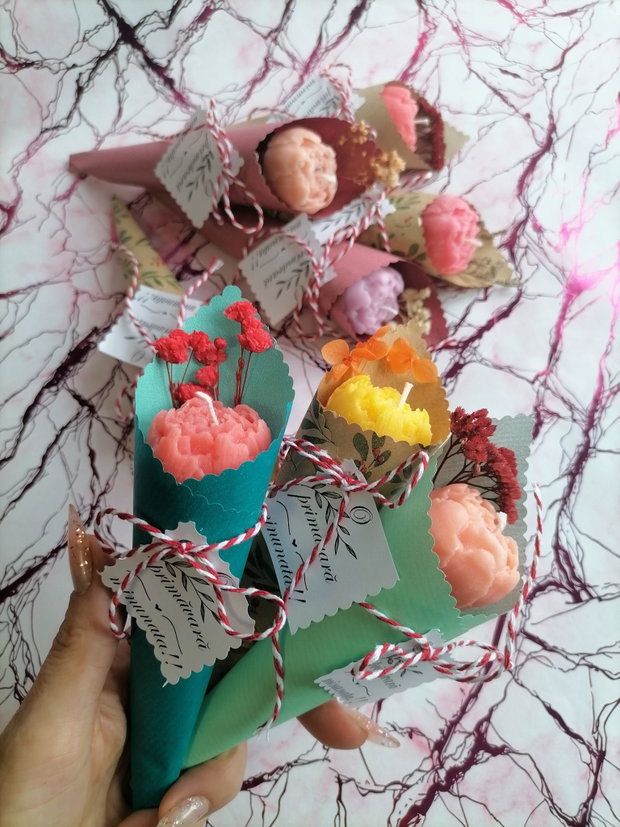 Mărțișoare handmade parfumate bujori mici delicați și unici!