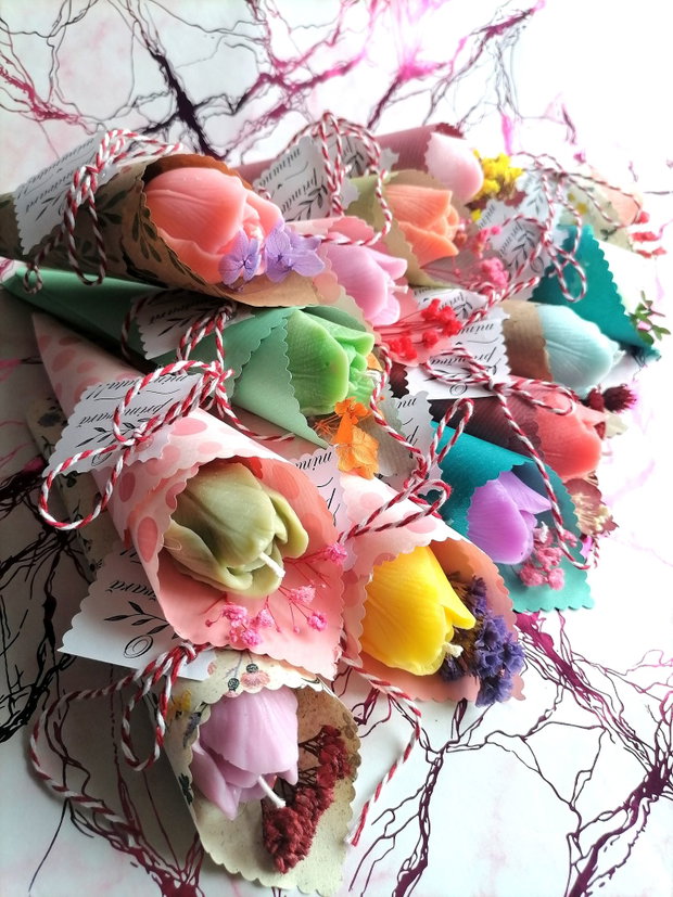 Mărțișoare handmade parfumate lalele delicate, unice și naturale!
