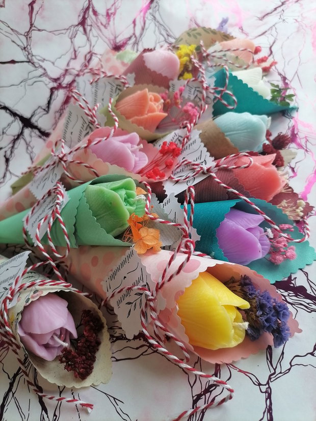 Mărțișoare handmade parfumate lalele delicate, unice și naturale!