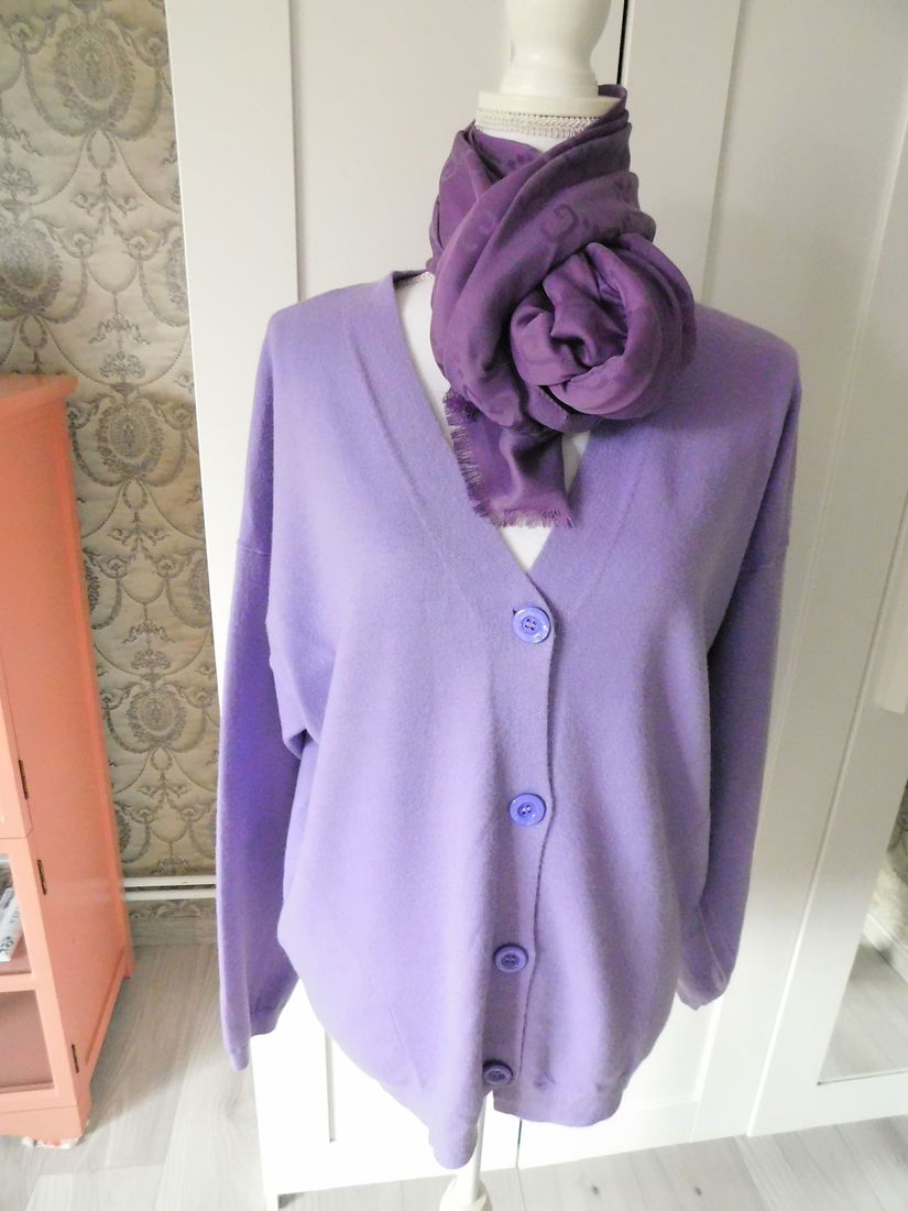 Cardigan nou dama, etichete atasate 48 - 50, esarfa noua cadou viscoza, casmir, lina