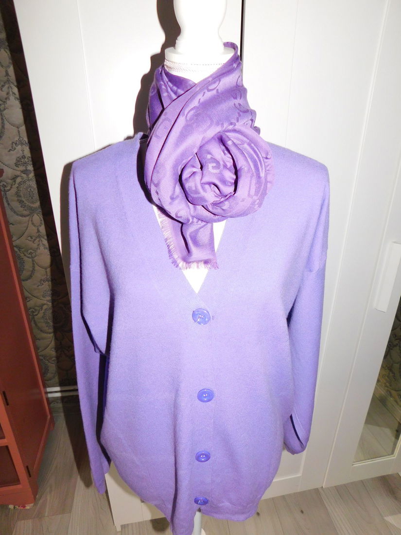 Cardigan nou dama, etichete atasate 48 - 50, esarfa noua cadou viscoza, casmir, lina