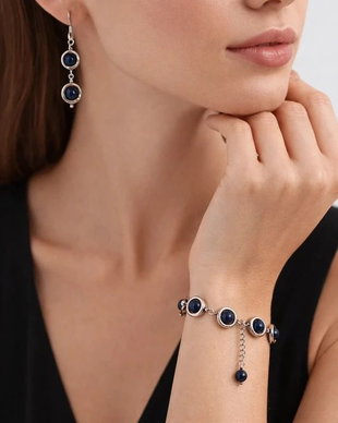 Set bratara si cercei cu lapis lazuli