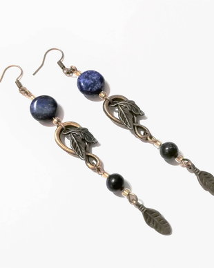 Cercei lungi cu lapis lazuli