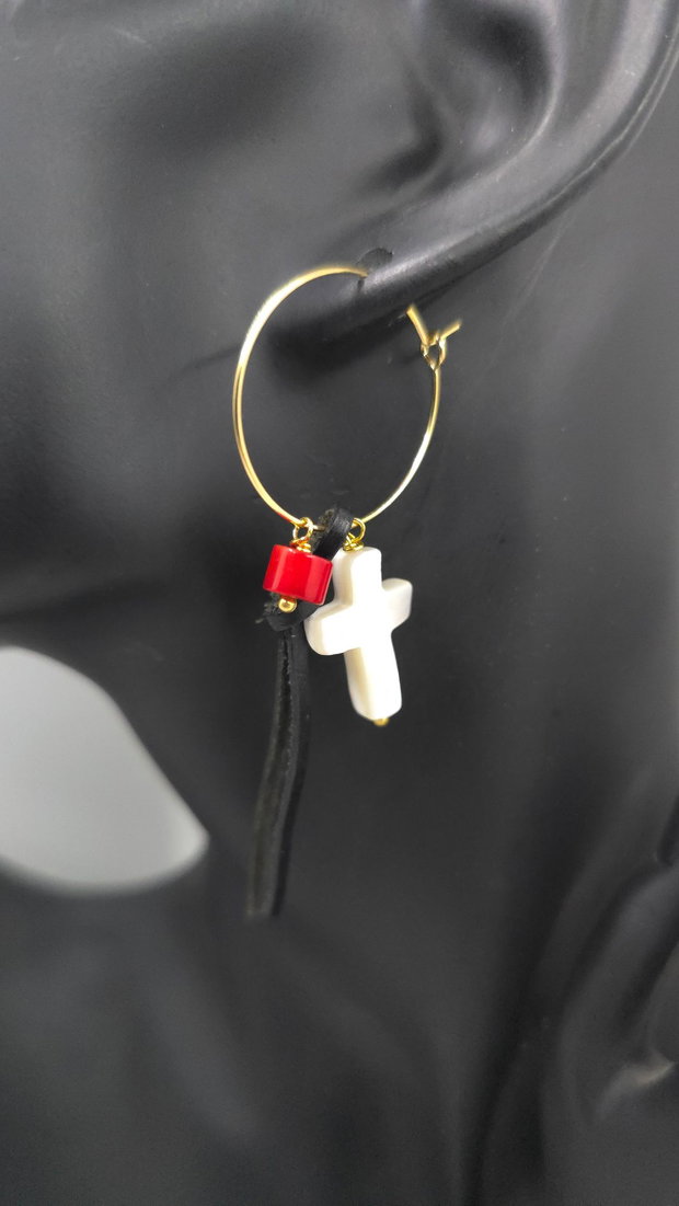 Cercei inimi din inox, alama, coral cercei statement, cercei handmade