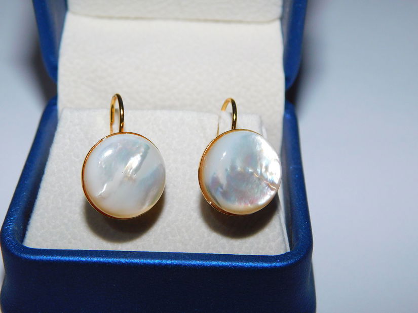 House of Pearls, cercei noi perle naturale de apa dulce , sidefati