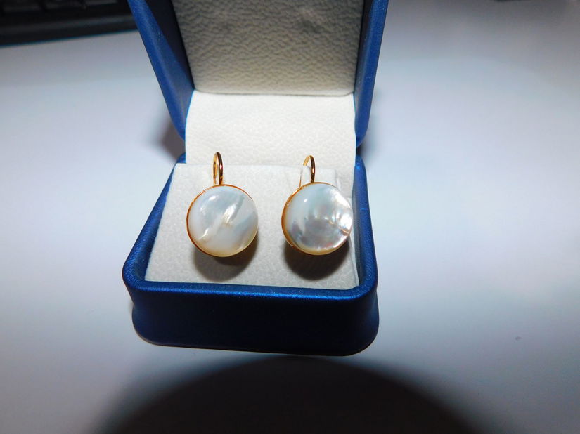 House of Pearls, cercei noi perle naturale de apa dulce , sidefati