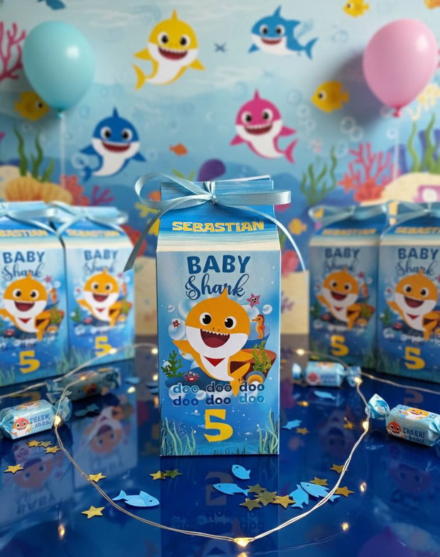 Cutii dulciuri Baby shark personalizate