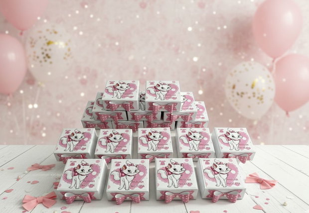 Cutii mărturii botez Pisicuța Marie- personalizate