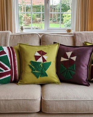 Set de 5 perne decorative - model abstract