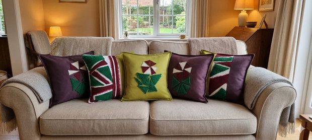 Set de 5 perne decorative - model abstract