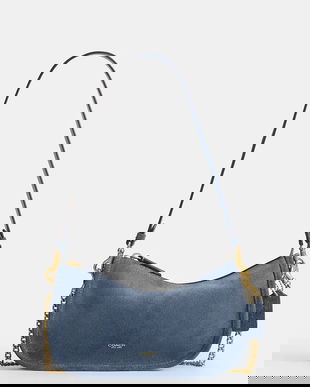 Coach geantă de mână din piele întoarsă Suede Waverly