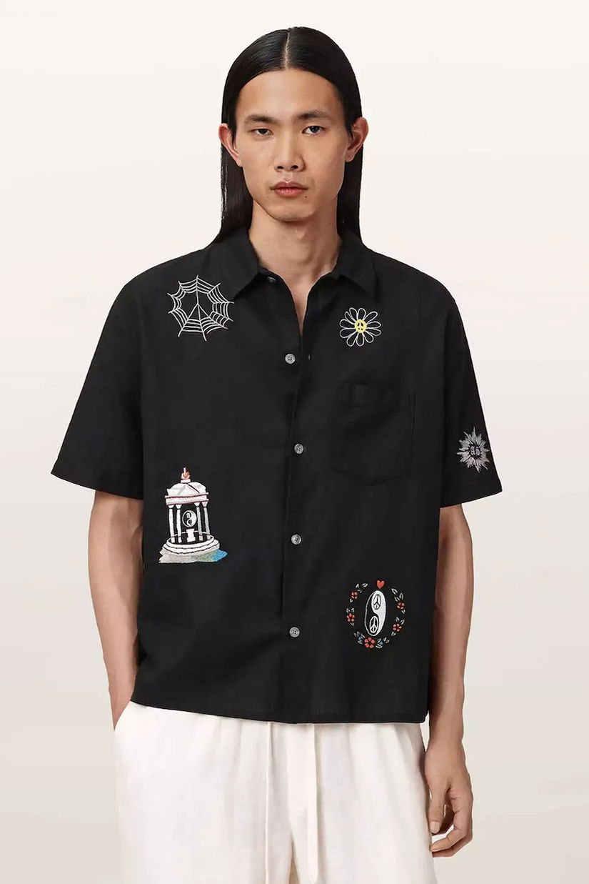 AllSaints cămașă cu in KARLTON