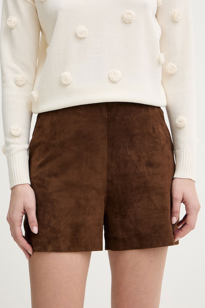 Marella pantaloni scurți din piele întoarsă SPIGA