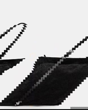 AllSaints geantă de piele întoarsă HAVEN