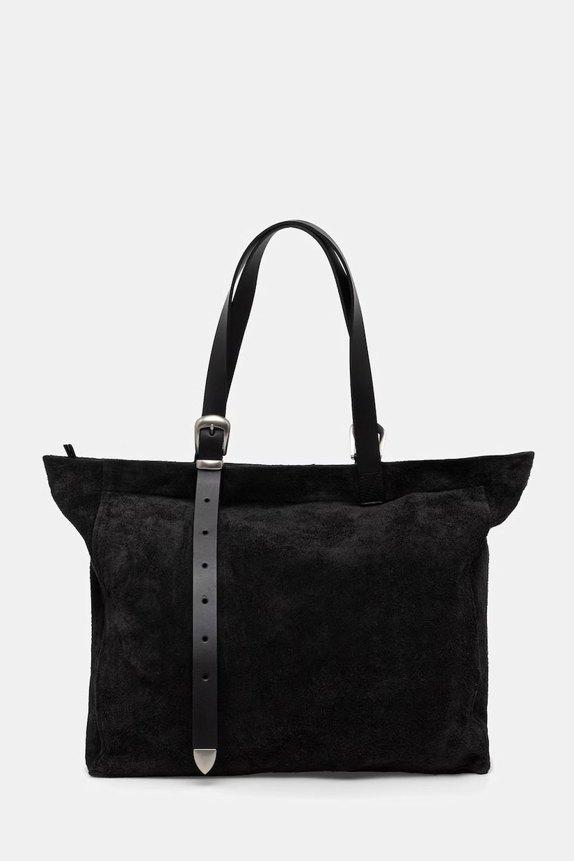 AllSaints geantă de piele întoarsă HAVEN