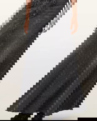 AllSaints fustă jeans ALMA