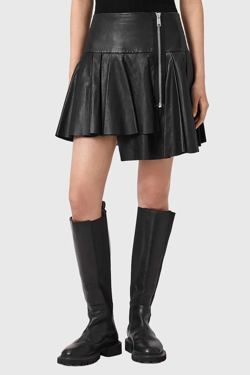 AllSaints fustă de piele IRINA