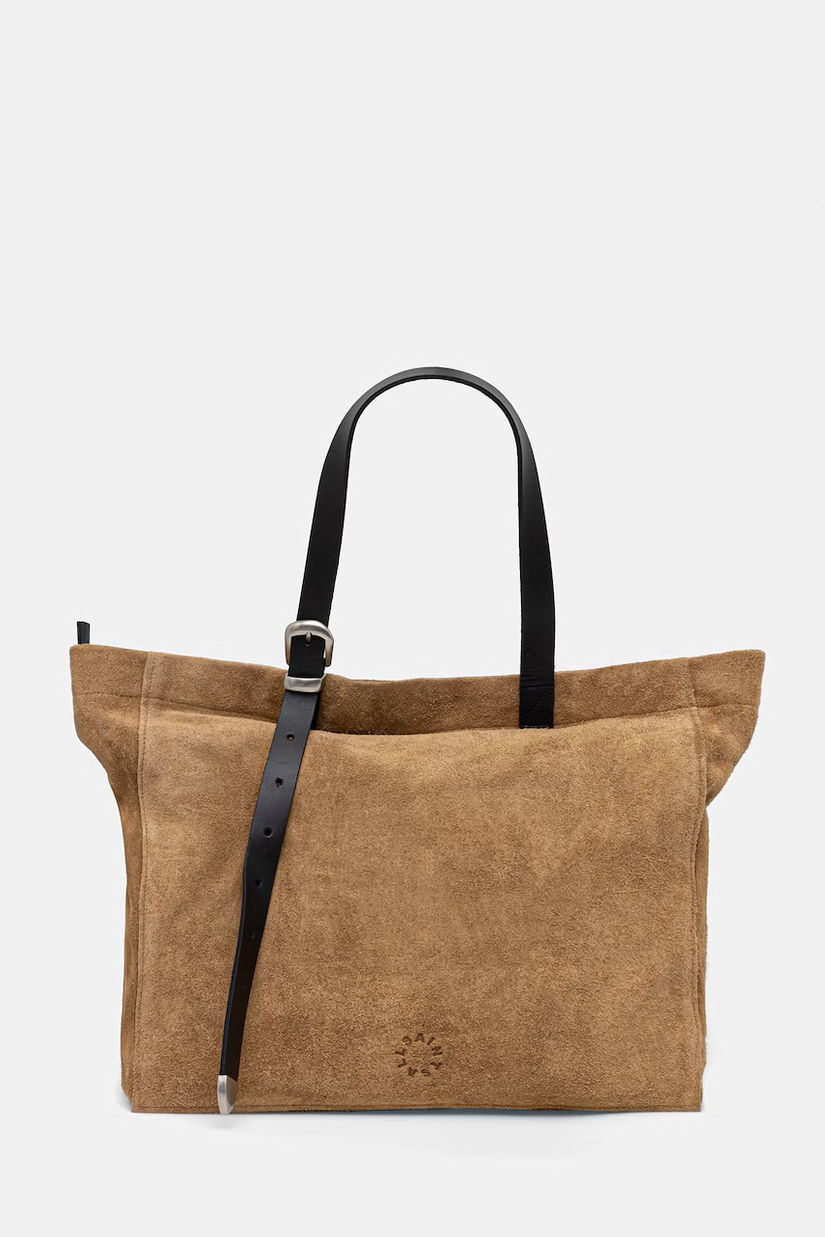 AllSaints geantă de piele întoarsă HAVEN