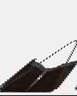 Answear.LAB geanta de mana din piele intoarsa