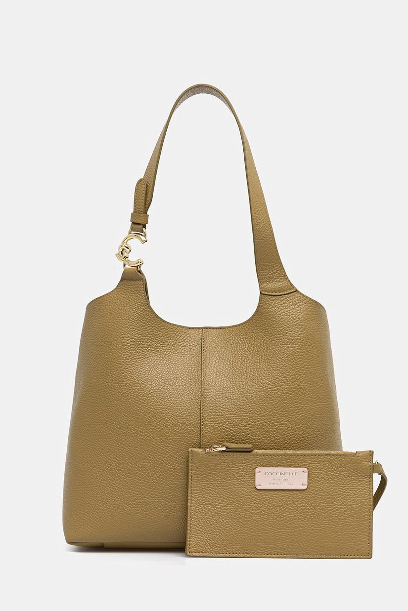 Coccinelle poșetă de piele COCCINELLE C-EASY