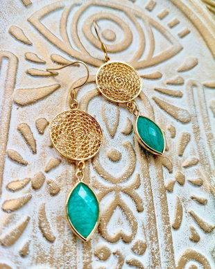 Cercei Vintage amazonit