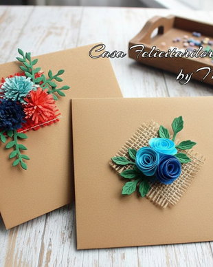 Plicuri florale elegante  create manual