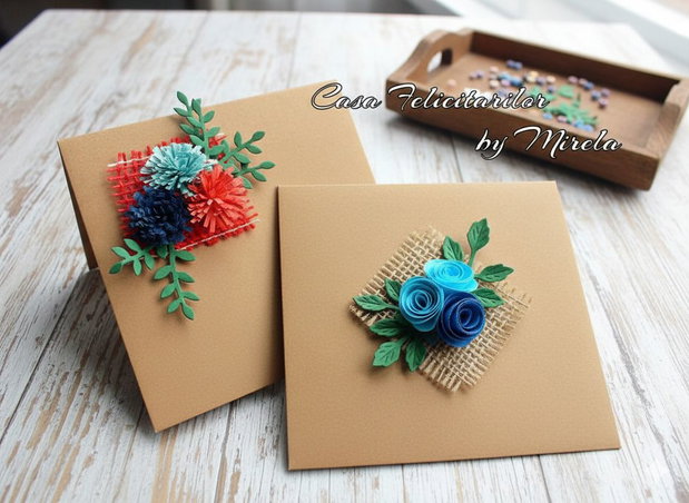 Plicuri florale elegante create manual