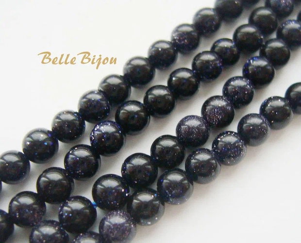 (10 bucati) Blue goldstone 4 mm