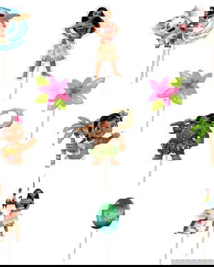 Set figurine tort/brioșe Moana, Bita Decorations, Photo Paper Glossy