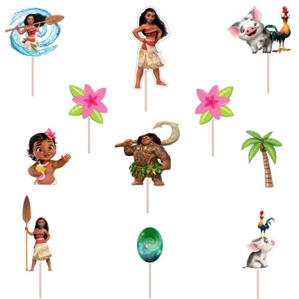 Set figurine tort/brioșe Moana, Bita Decorations, Photo Paper Glossy