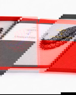 Broșă Elegantă Pana cu Cristale Mov &ndash; Mărțișor &ndash; Accesoriu Rafinat de Primăvară