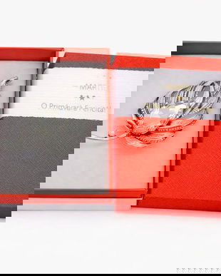 Broșă Elegantă Frunză Argintie cu Cristal &ndash; Mărțișor &ndash; Accesoriu Rafinat de Primăvară