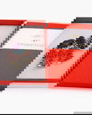 Broșă Elegantă Elefant cu Cristal Mov &ndash; Mărțișor &ndash; Accesoriu Simbolic de Primăvară