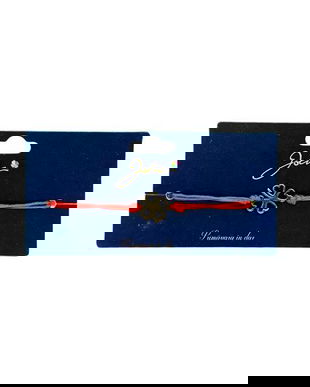 Brățară din inox auriu cu șnur roșu, model Trifoi cu patru foi , reglabilă