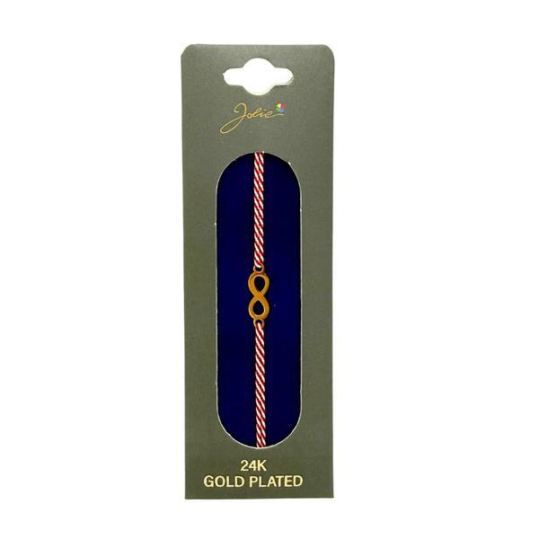 Mărțișor Brățară cu Simbol Infinit, Placată cu Aur 24K, Șnur Tradițional Roșu-Alb