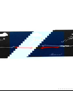 Brățară din inox auriu cu șnur roșu, model Mama, reglabilă