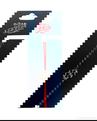 Brățară din inox argintiu cu șnur roșu pentru copii, model Floare , reglabilă