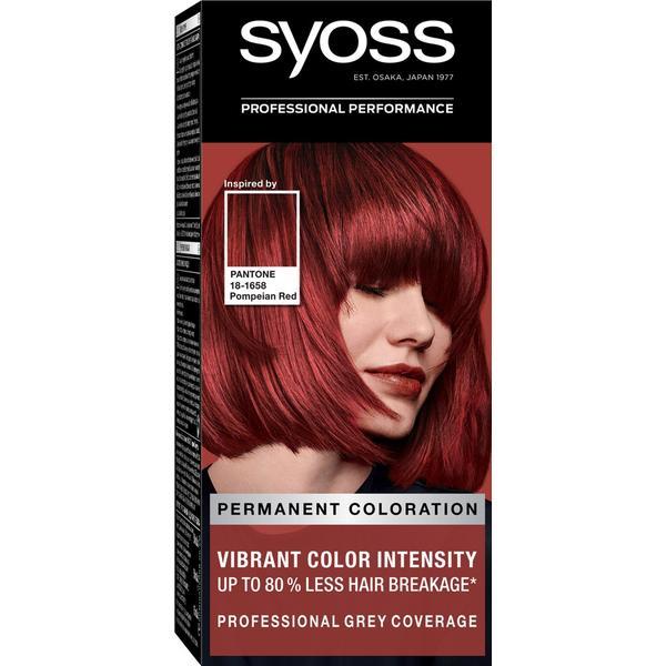 SHORT LIFE - Vopsea de Par Permanenta Inspirata de Pantone - Syoss Professional Performance Permanent Coloration Inspired by Pantone 18-1658, nuanta 5_72 Pompeian Red
