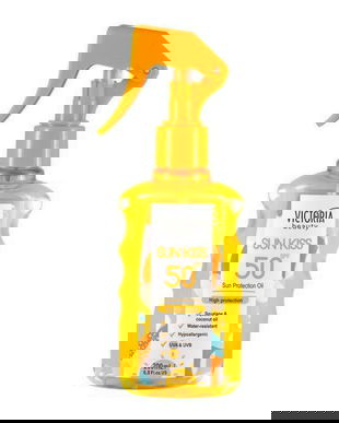 SHORT LIFE - Ulei de Corp cu Protectie Solara - Sun Kiss SPF50 Victoria Beauty, Camco, 200 ml