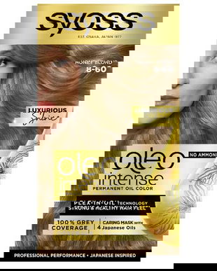 SHORT LIFE - Vopsea de Par Demi-permanenta - Syoss Professional Performance Oleo Intense Permanent Oil Color, nuanta 8-60 Blond Miere