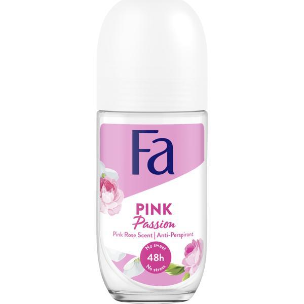 SHORT LIFE - Deodorant Roll-on Antiperspirant - Fa Pink Passion Pink Rose 48 h, 50 ml