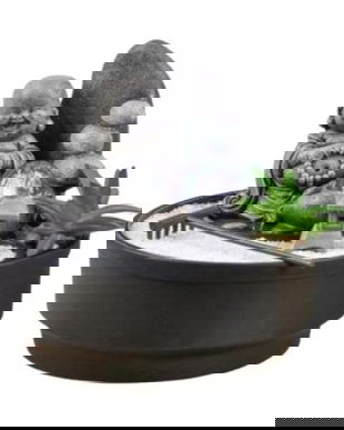 Fantana decorativa Zen de interior cu lumina ambientala