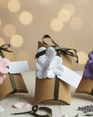 Cutii craft decorate cu flori- hortensii