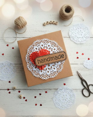 Cutie craft cu inimioară