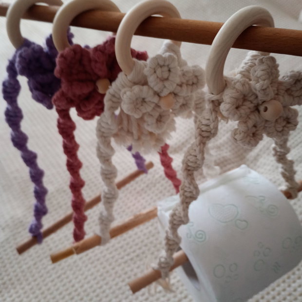 Suport de hârtie igienică macrame