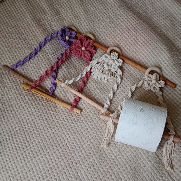 Suport de hârtie igienică macrame