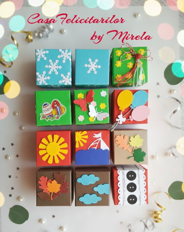 Set 12 cutii calendar