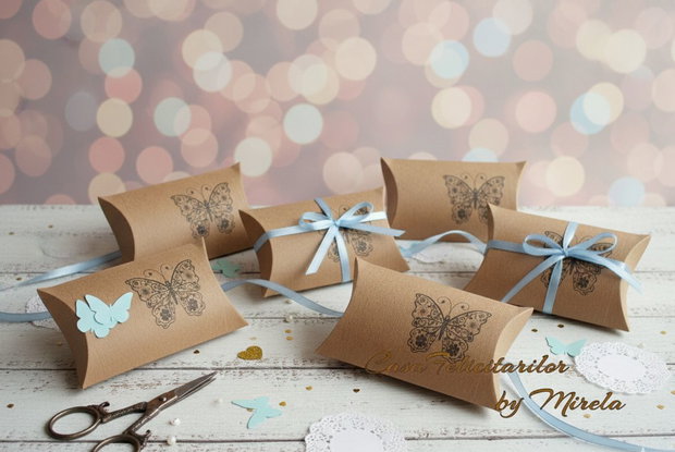 Cutie craft cu imprimeu fluture