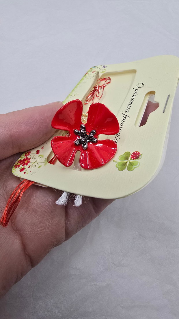 Martisor brosa POPPY emailata
